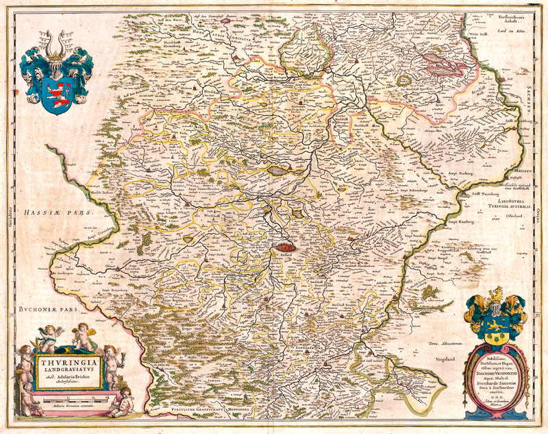 Thuringen 1645 Willem Blaeu
